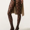 Collants em Tule com Rosas - Den 40