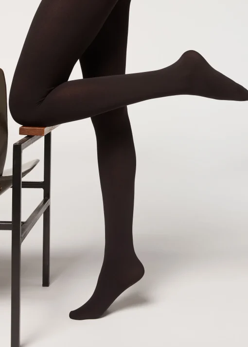 Collants Opacos em Algodão e Microfibra - Den 100
