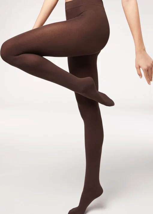 Collants Opacos em Algodão e Microfibra - Den 100