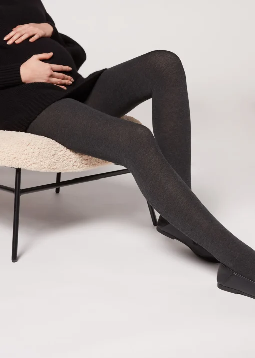 Collants Opacos Maternidade com Caxemira