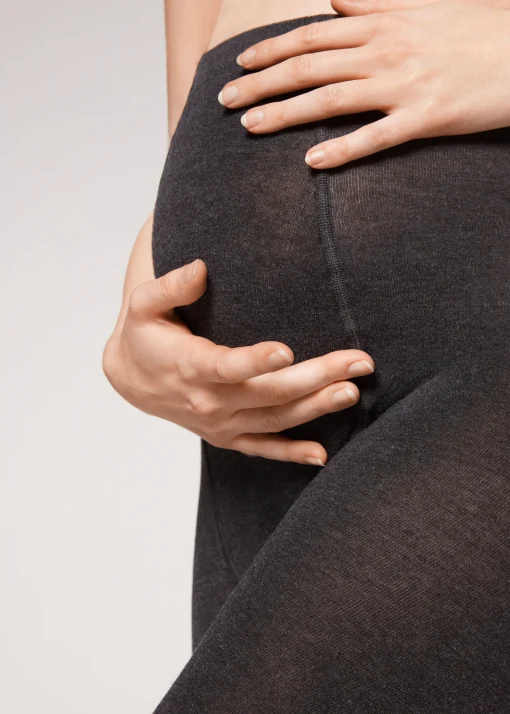 Collants Opacos Maternidade com Caxemira