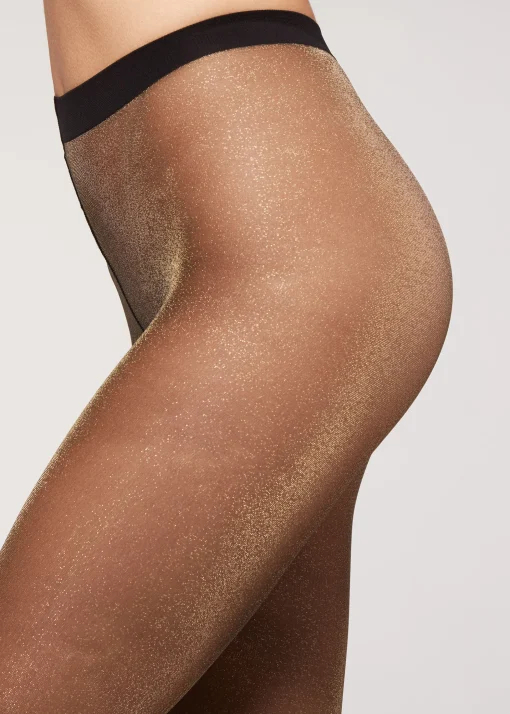 Collants Transparentes com Glitter - Den 20