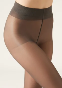 Collants Transparentes Modeladoras com Cintura Adelgaçante - Den 30