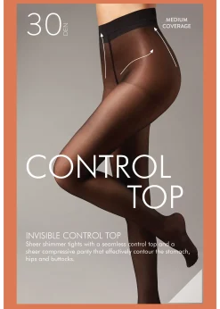 Collants Transparentes Modeladoras com Cintura Adelgaçante - Den 30
