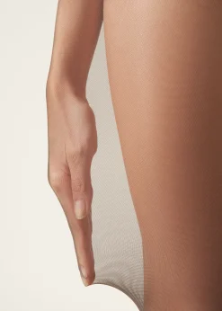 Collants Transparentes Modeladoras com Cintura Adelgaçante - Den 30
