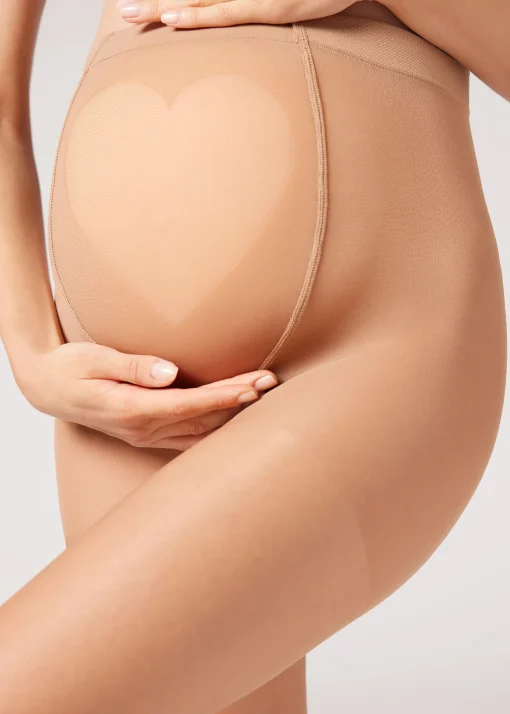 Collants Transparentes para Grávida com Coração Transparente - Den 20
