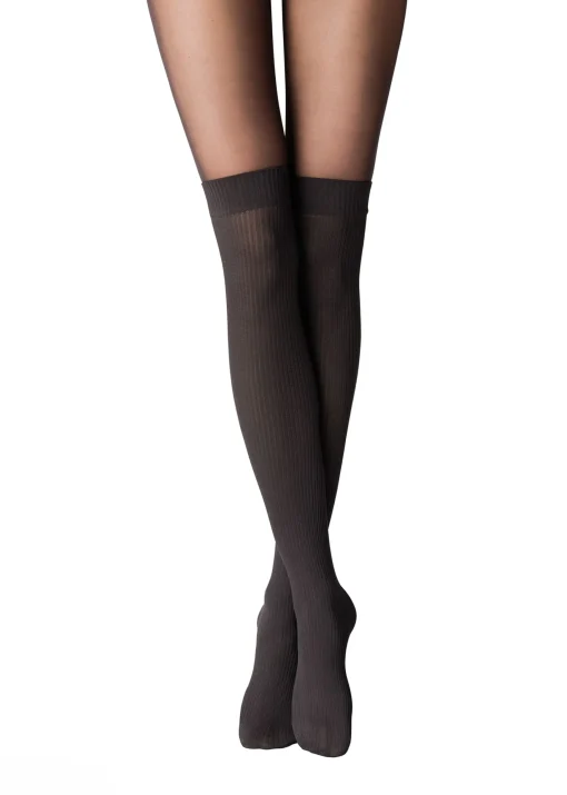 Collants-meias Canelados
