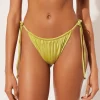 Cueca de Biquíni Brasileira com Laços Shiny Satin