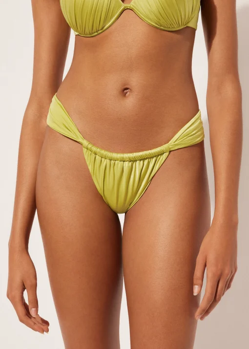 Cueca de Biquíni Brasileira com Laterais Finas Shiny Satin