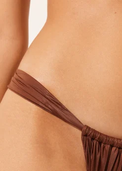 Cueca de Biquíni Brasileira com Laterais Finas Shiny Satin