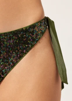 Cueca de Biquíni Brasileira com Laços Glowing Surface