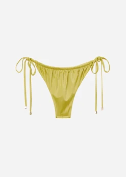 Cueca de Biquíni Brasileira com Laços Shiny Satin