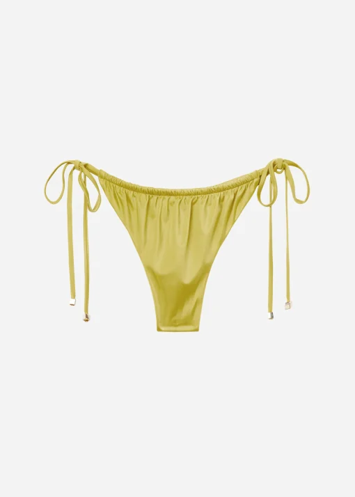 Cueca de Biquíni Brasileira com Laços Shiny Satin