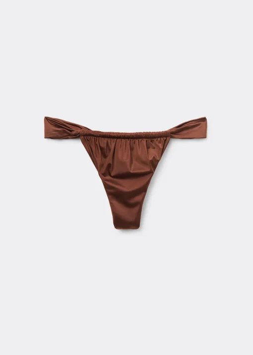 Cueca de Biquíni Brasileira com Laterais Finas Shiny Satin