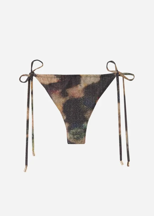 Cueca de Biquíni Brasileira com Laços Sparkling Camouflage