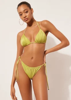 Cueca de Biquíni Brasileira com Laços Shiny Satin