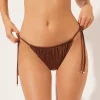 Cueca de Biquíni com Laços Shiny Satin