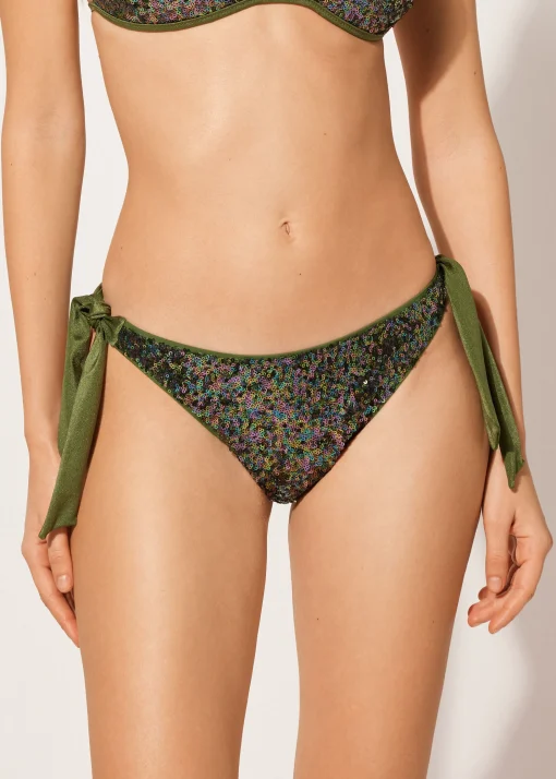 Cueca de Biquíni com Laços Glowing Surface