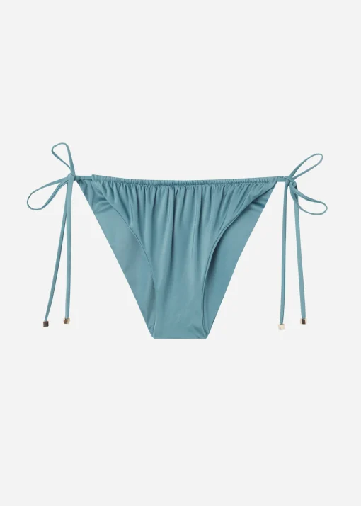 Cueca de Biquíni com Laços Shiny Satin