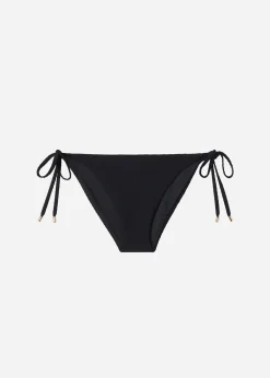 Cueca de Biquíni com Laços 3D Black Waves