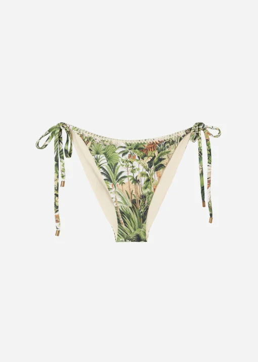Cueca de Biquíni com Laços Savage Tropics