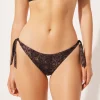 Cuecas de Biquíni com Laços Brown Snake