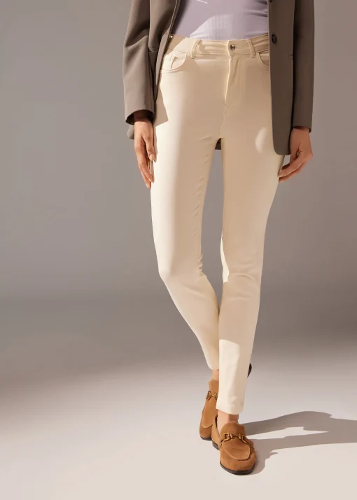 Jeans Push-up Skinny de Cintura Subida Soft Touch