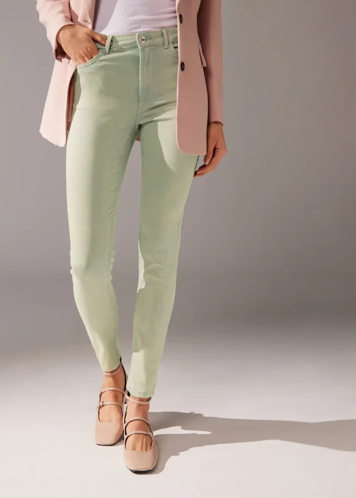 Jeans Push-up Skinny de Cintura Subida Soft Touch