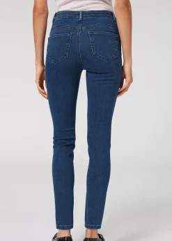 Jeans Push-up Skinny de Cintura Subida Soft Touch