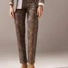 Leggings Térmicas com Efeito de Pele Brilhante Vintage