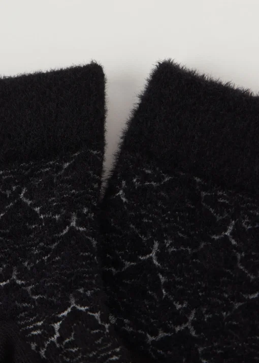 Meias Curtas Extra Soft com Padrão Adamascado