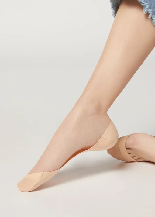 Meias Invisíveis com Decote Lateral para Mulher