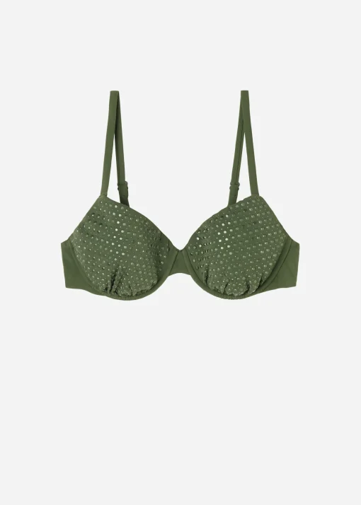 Parte de Cima de Biquíni Push-up Ligeiramente Almofadado Luxury Stones