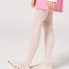 Collants de Rede 50 Den com Padrão Tracejado para Menina
