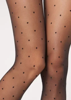 Collants Transparentes às Bolinhas