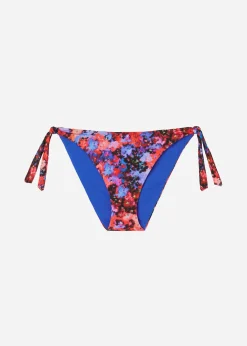 Cueca de Biquíni com Laços Blurred Flowers