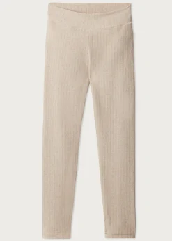 Leggings Caneladas com Caxemira