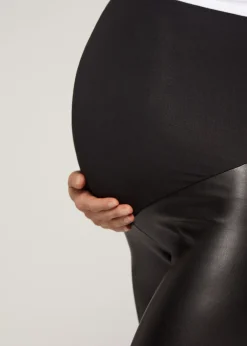 Leggings Efeito Pele Brilhante Maternidade