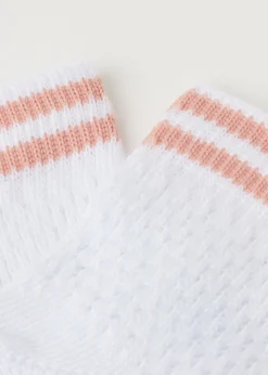 Meias Curtas Malha Perfurada para Menina