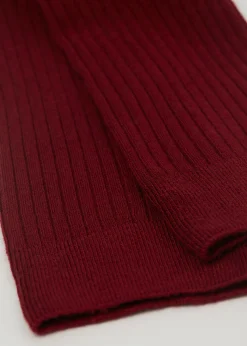 Meias Longas com Caxemira Canelada