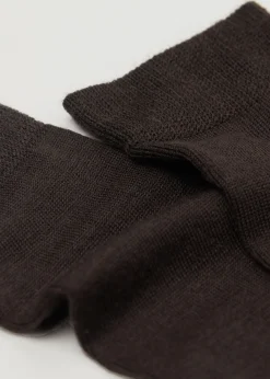 Meias longas de lã e algodão