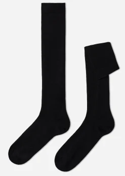 Meias Longas em Lã e Algodão para Homem