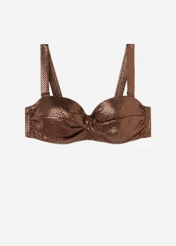 Parte de Cima de Biquíni Caicai Ligeiramente Almofadada Light Reflections